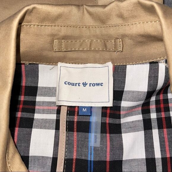 COURT & Rowe Trench Coat Size Medium Khaki. NWT - Picture 7 of 14